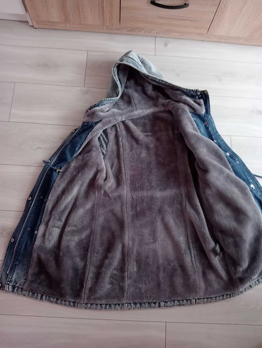 Płaszczyk zimowy, jeansowy xl