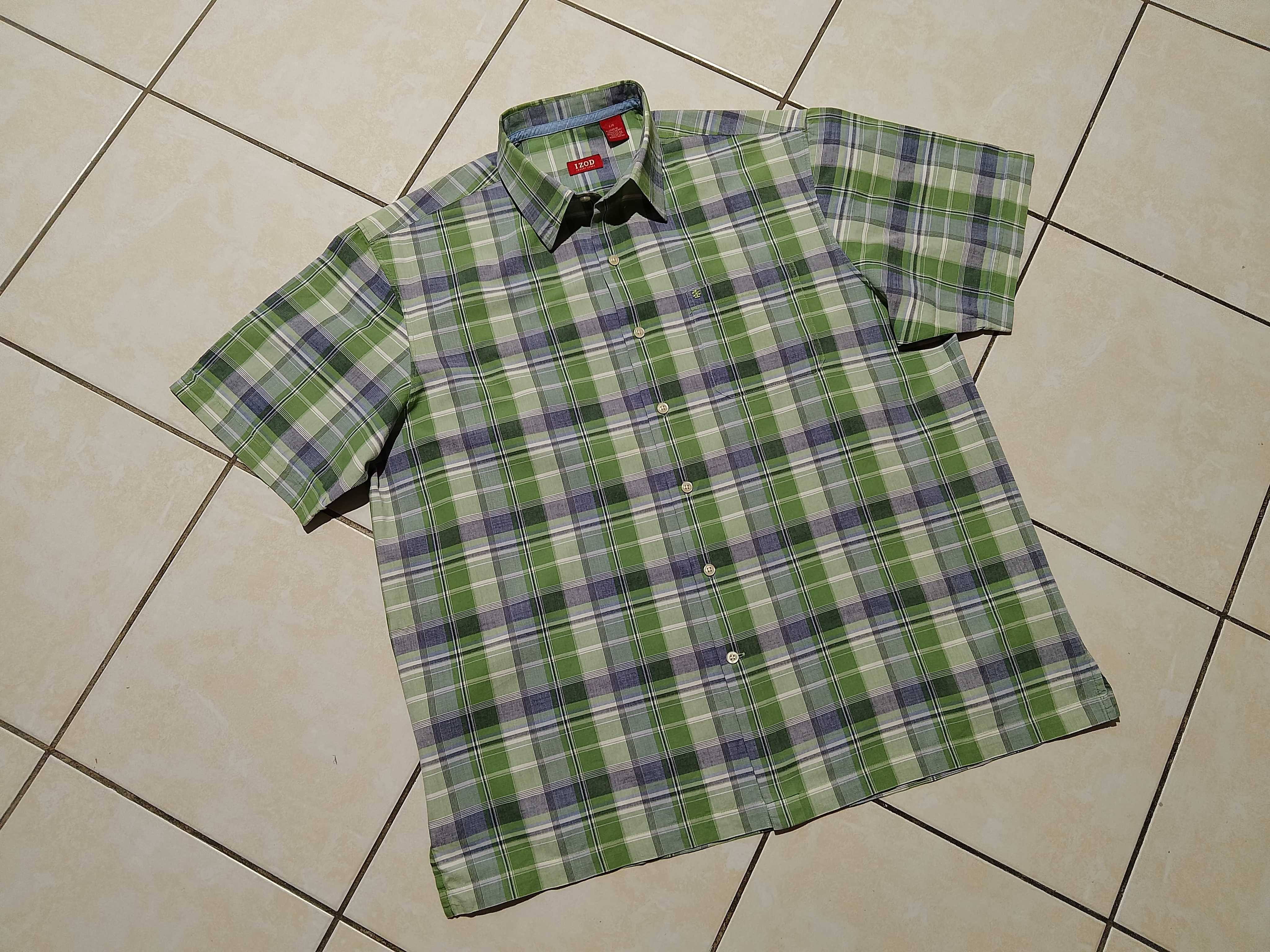 IZOD USA - NOWA! z LOGO Koszula Męska krótki rękaw rozmiar XXL
