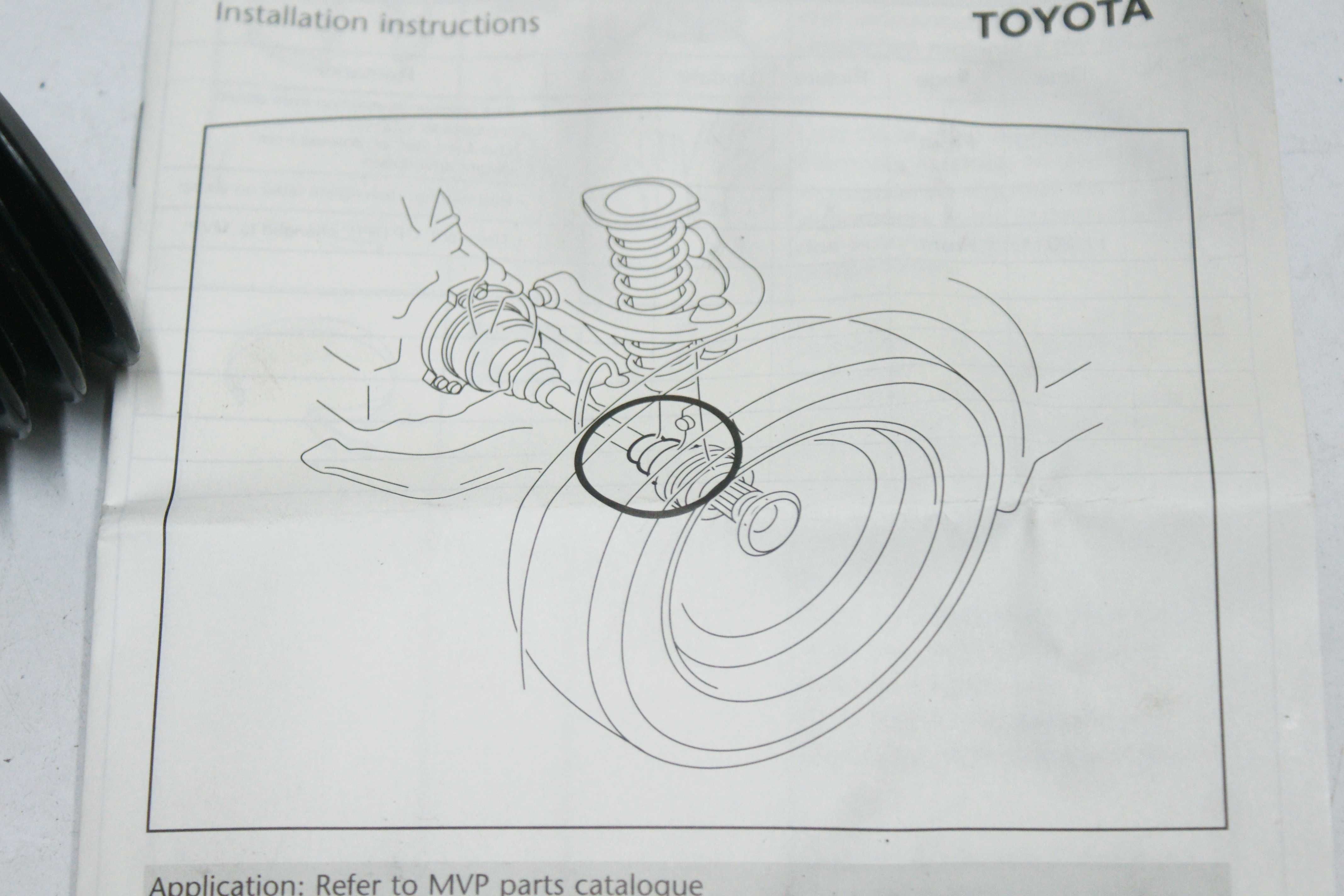 Osłona przegubu półosi lewy przód OE TOYOTA 4RUNNER Land Cruiser