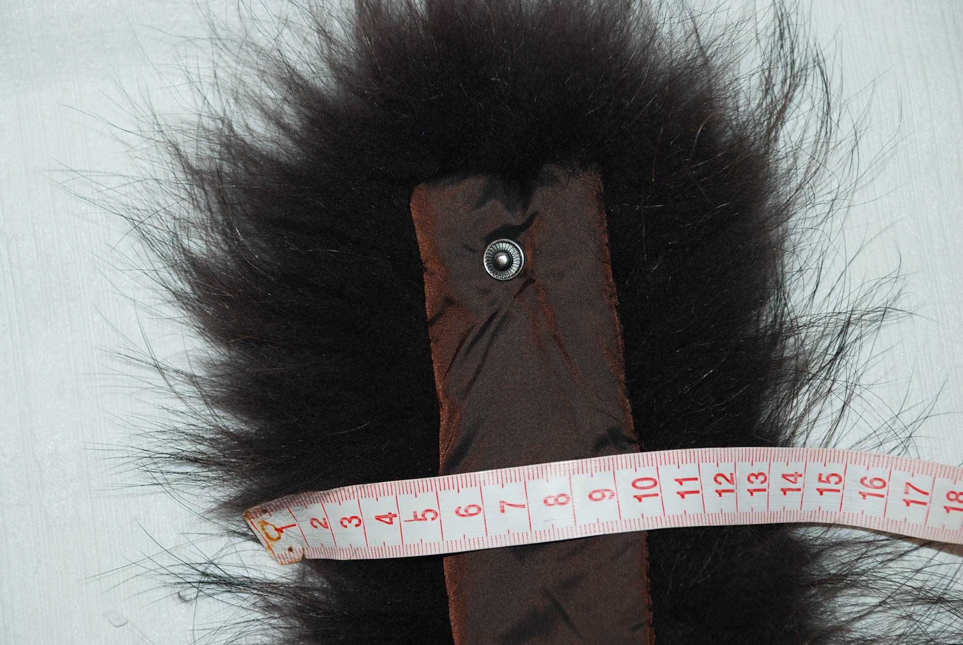 Мех 69 см енота опушка на капюшон коричневый воротник енот не детский