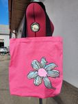 Torba shopper hand made. Duża, wewnątrz podwójna kieszeń na zamek
