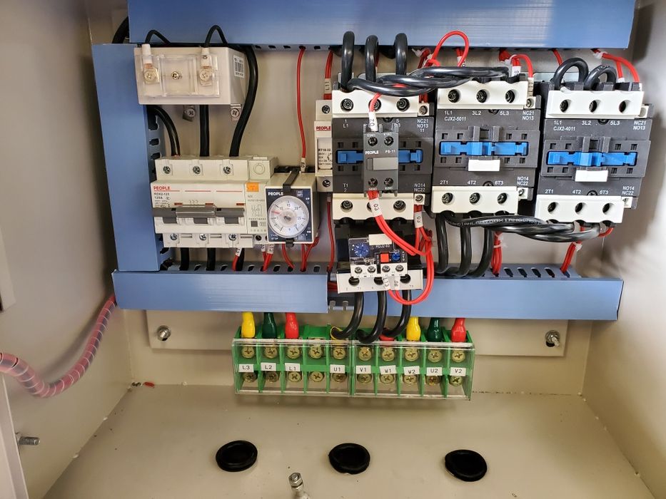Quadro elétrico trifásico - estrela-triângulo - 40 cv, novo