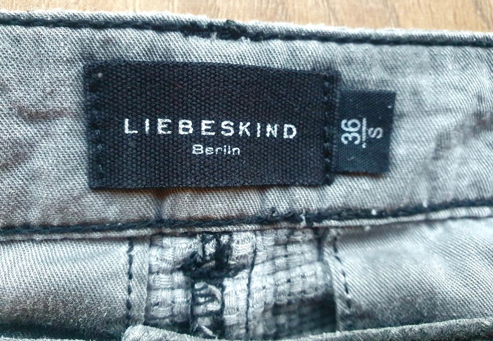 Liebeskind Berlin szare joggery skinny rurki bawełniane 36/S