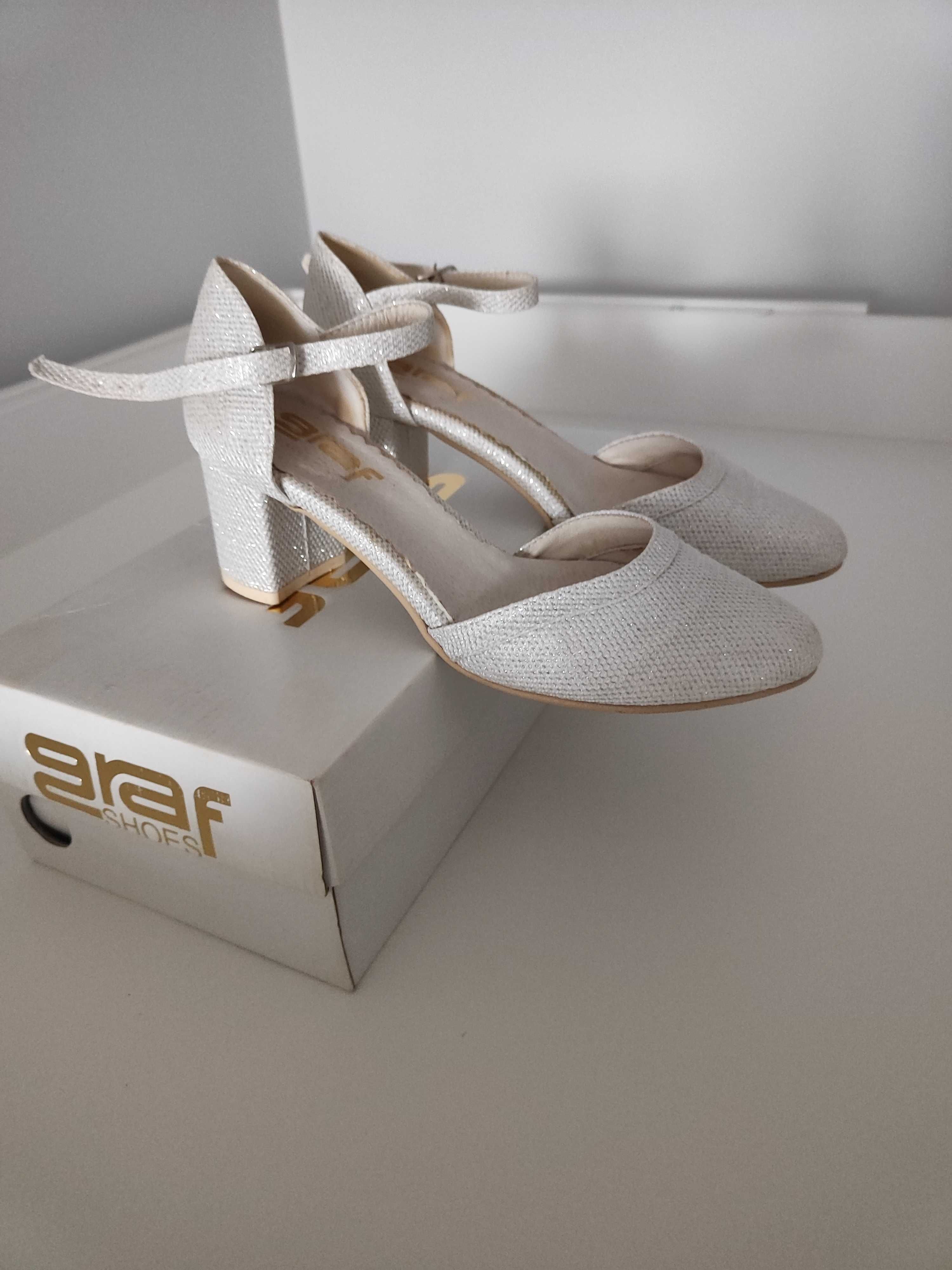 Buty ślubne brokatowe Graf r. 36