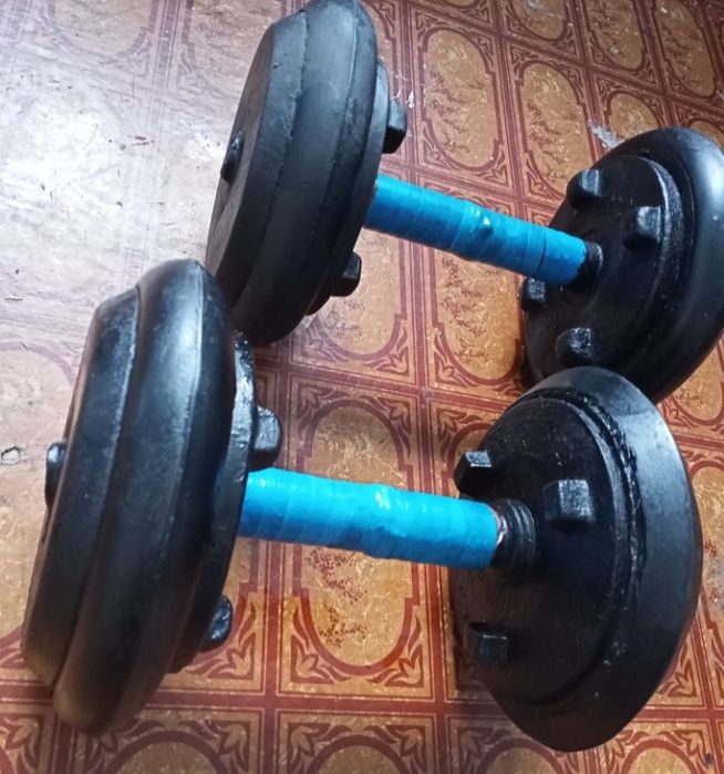 Гантели 28 кг металл резина