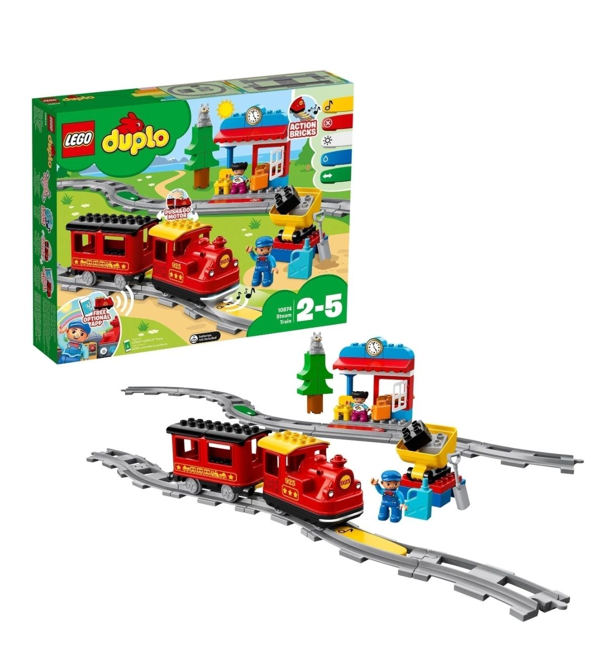 LEGO Duplo 10874+10872 Pociąg parowy i wiadukt