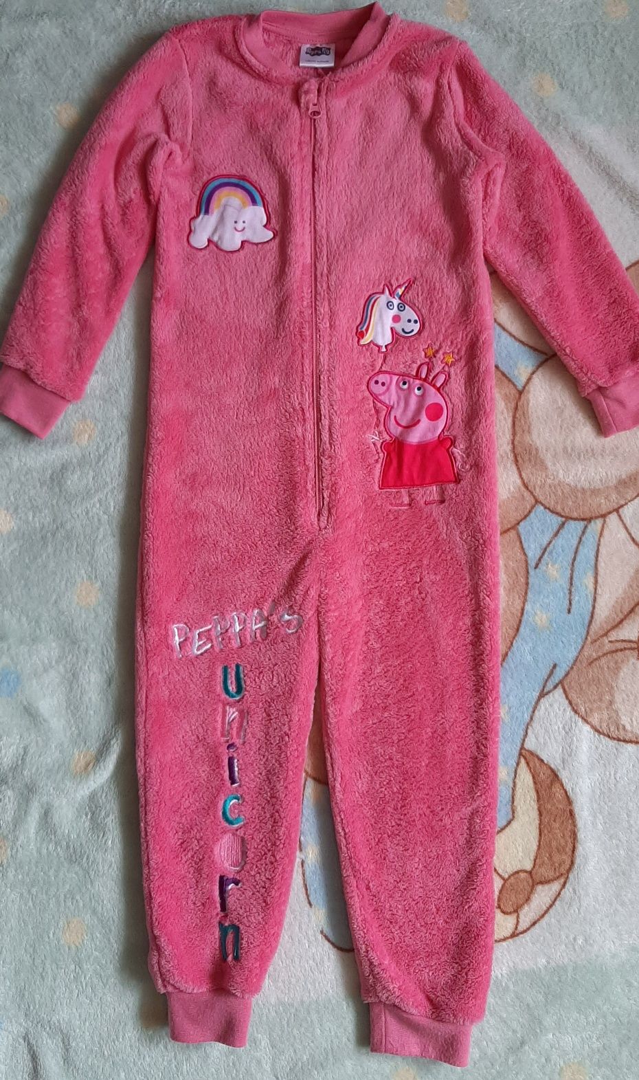 Махровый кигуруми Peppa Pig, флис пижама, флисовый комбинезон, идеал