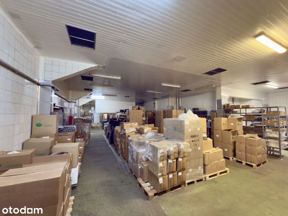 Hala magazynowo-produkcyjna 813,5 m² (HACCP) – 1 km od A4/S1