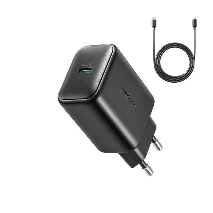 Ładowarka Joyroom Sieciowa USB-C 25W SFC / PPS / PD - Czarna + Kabel