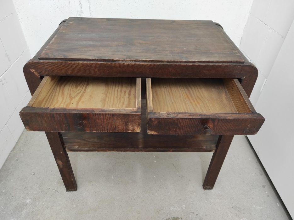 Stolik pod radio typu 640-B art deco lata 50. PRL vintage konsola