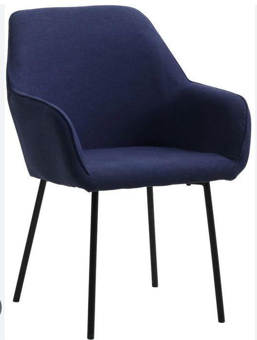 Krzesła Krzesło piękne granatowe do salonu jadalni Jysk Hadrup 5 sztuk