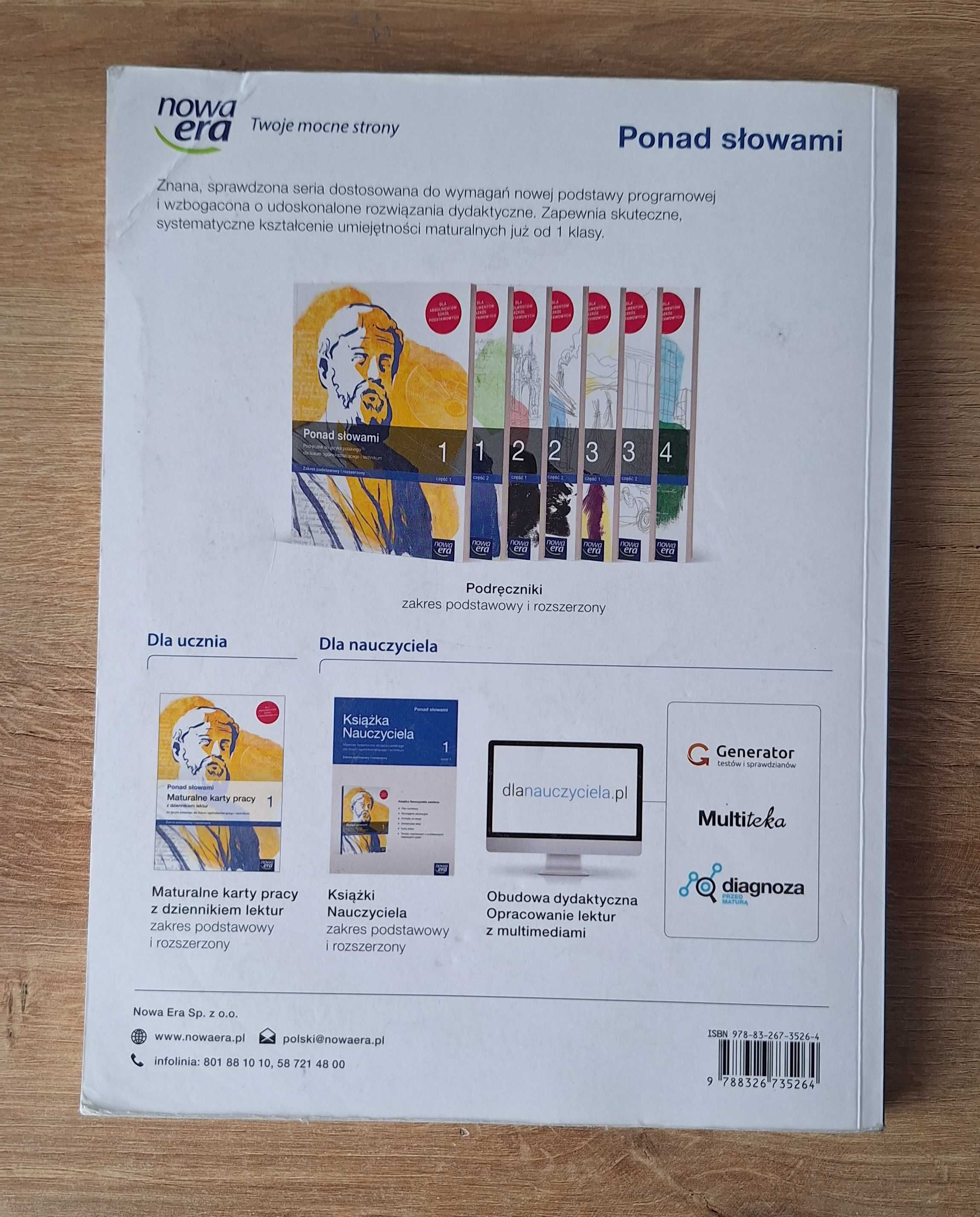Ponad słowami klasa 1 część 1 język polski liceum technikum