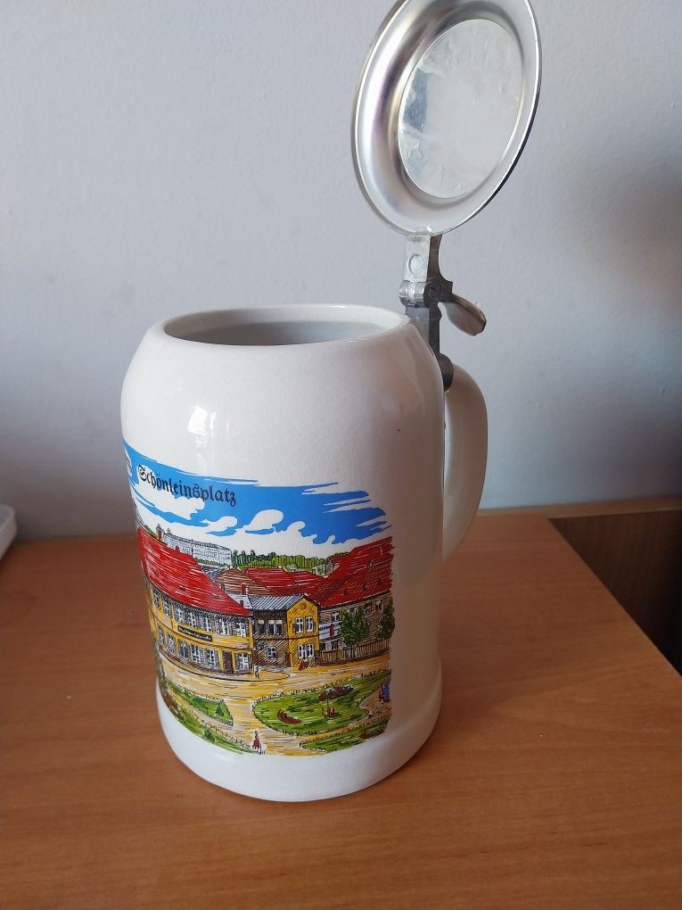 Kufel z cynowa klapką "Bamberg"