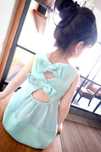 Vestido Menina Cor Água