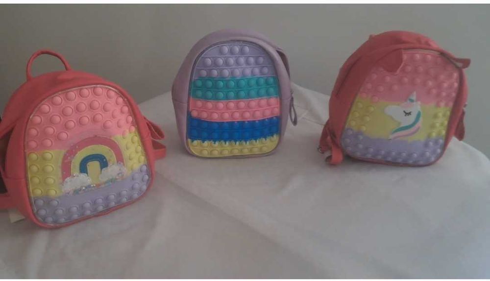 Mochilas infantil pop bolhas