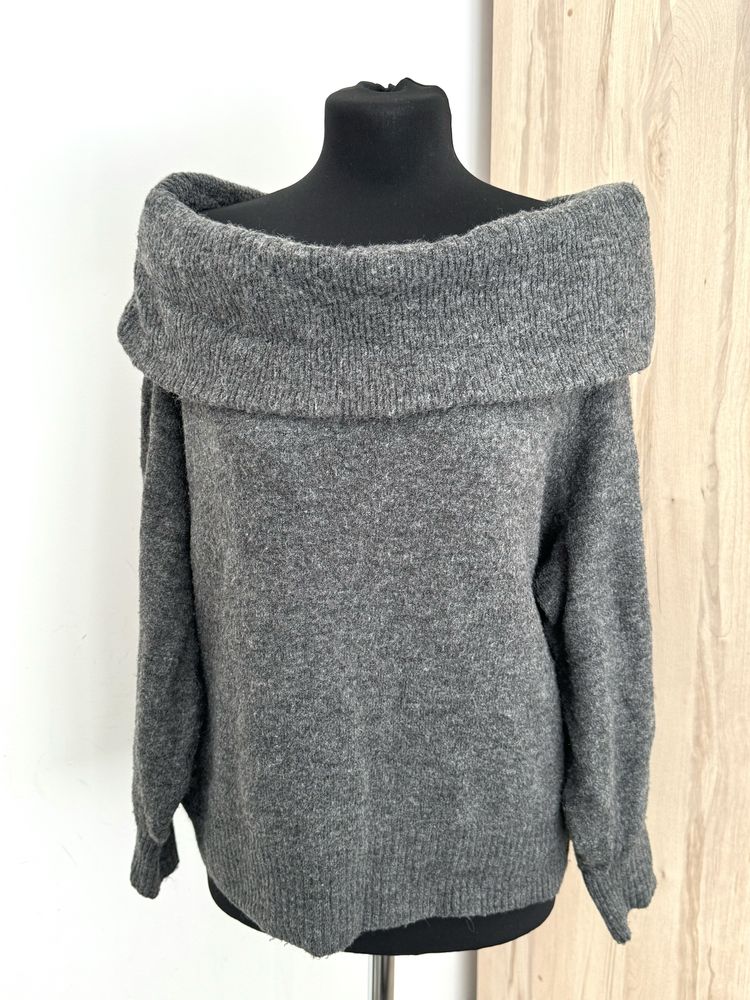 H&M sweter z szalowym dekoltem