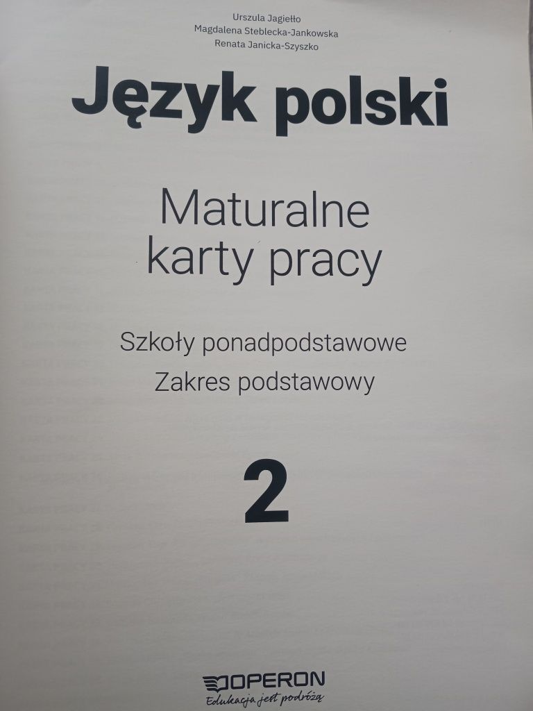 Język polski - maturalne karty pracy