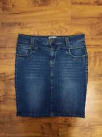 Spódnica jeansowa z kieszeniami spódniczka typu jeans Pulz Jeans XL