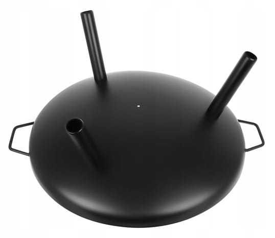Nowe palenisko ogrodowe do ogniska grilla czarne stalowe okrągłe 60 CM