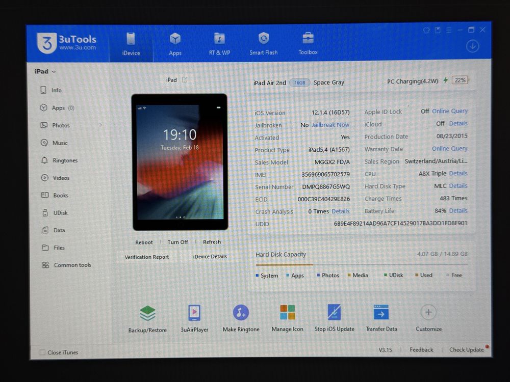 iPad Air 2 (A1567) 16GB - Cellular (LTE) - faktura VAT 23%