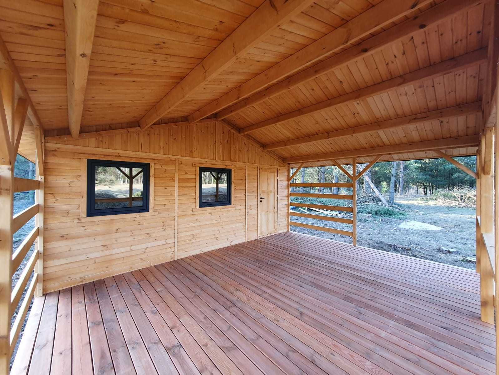 domek drewniany działkowy letniskowy ocieplony dom z drewna dom WARBIT
