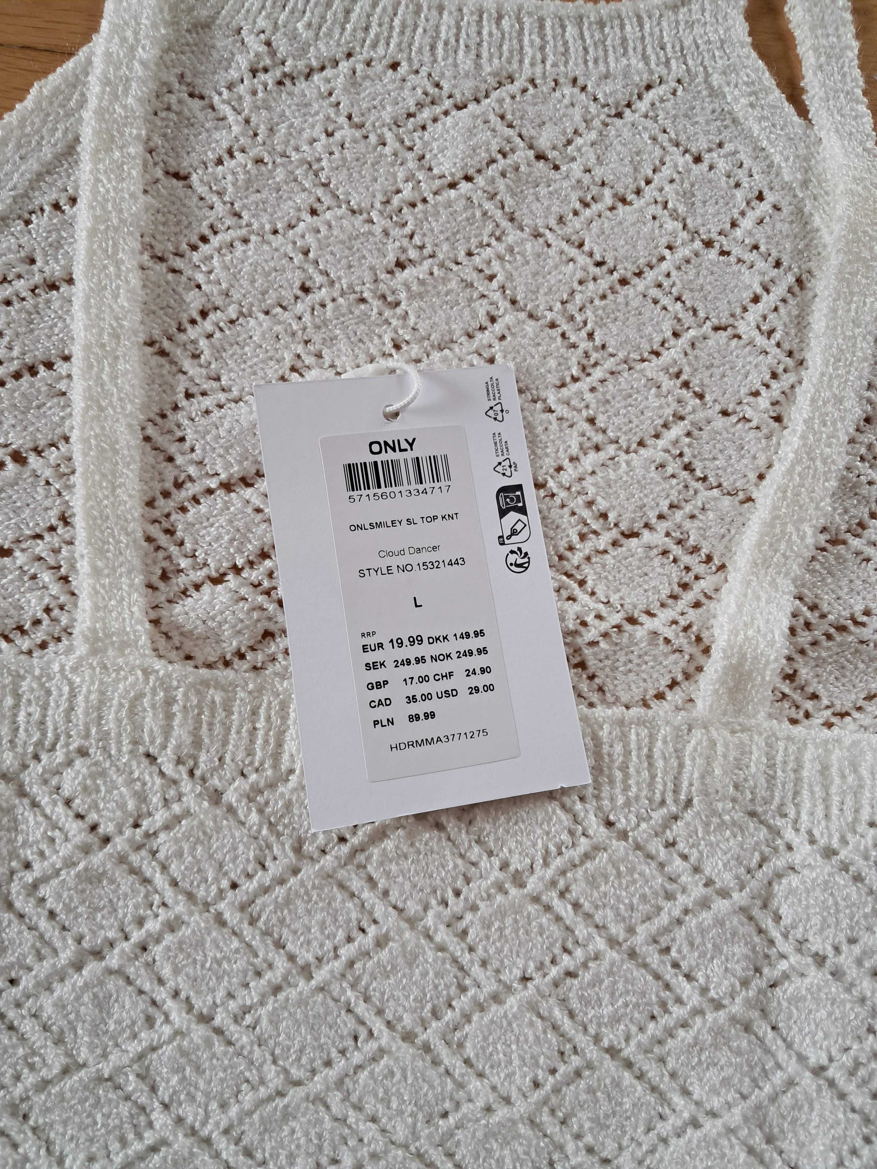 Top branco da Only novo com etiqueta