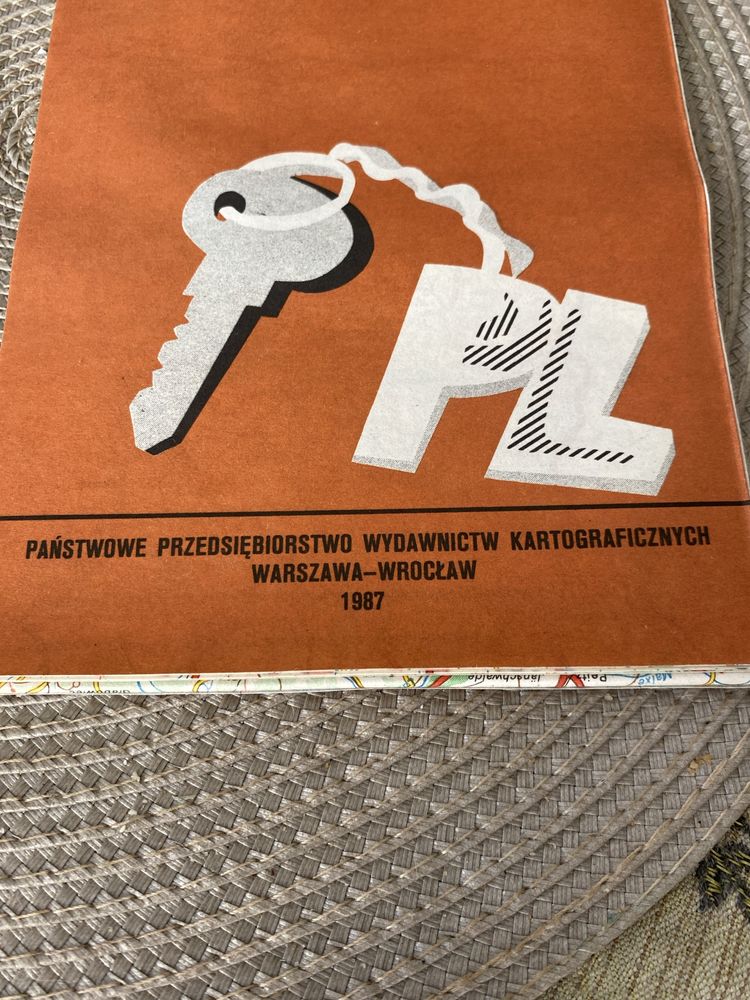Mapa samochodowa Polski 1987 r