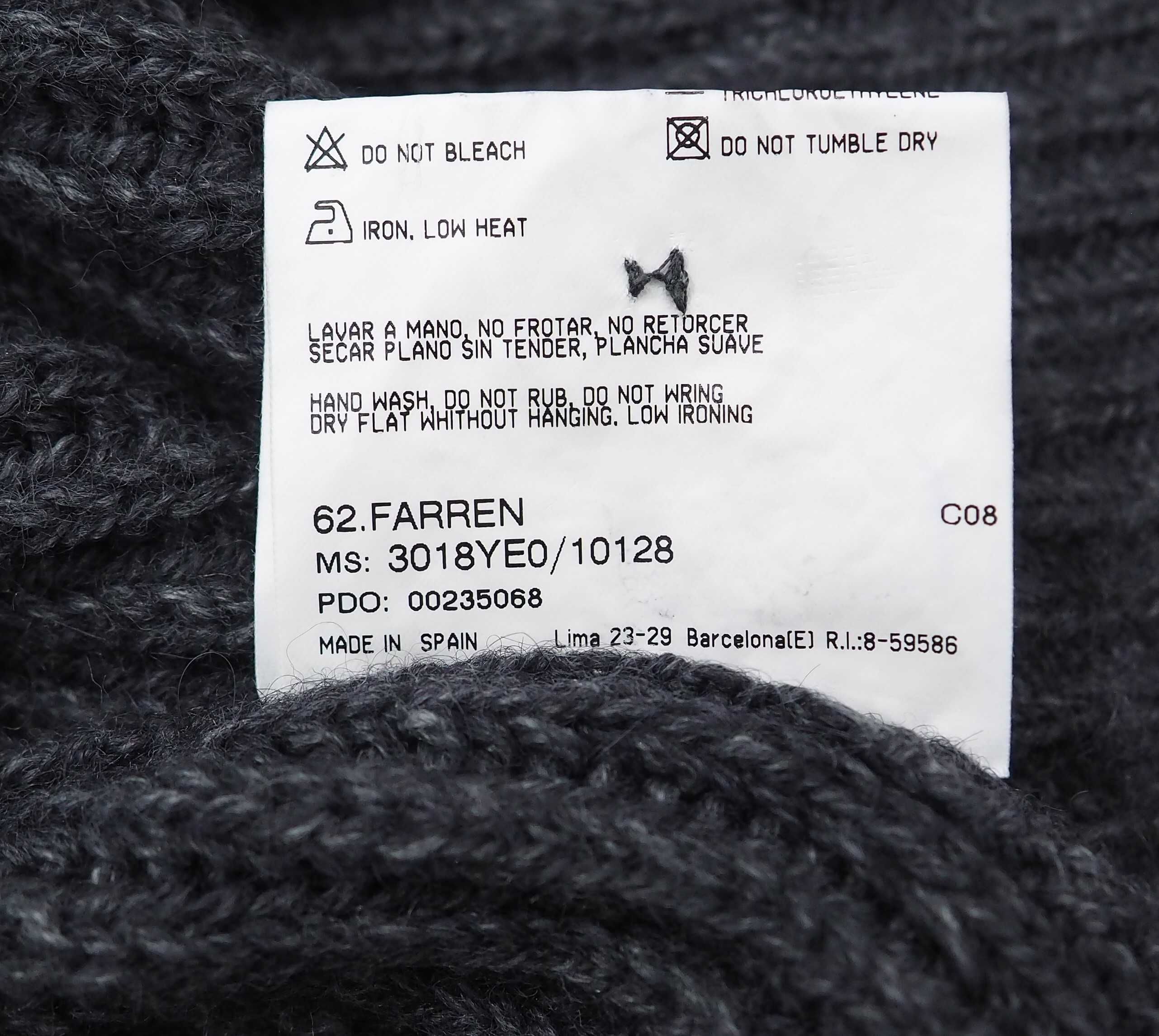 THOMAS BURBERRY_sweter melanż_alpaka_merino_rozmiar M