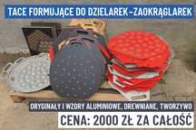 Tace formujące do dzielarki – oryginały i wzory, alu,sklejka,tworzywo.