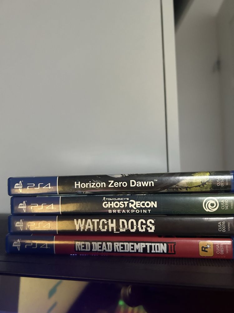Gry ps 4 watch dogs, ghost recon breakpoint, horizon zero dawn