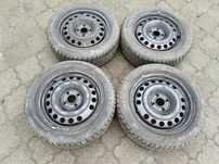 Tigra B felga opony felgi komplet 4x100 et49 185-55-15 zima 22rok 7,5mm opony jak nowe Corsa C Astra Opel