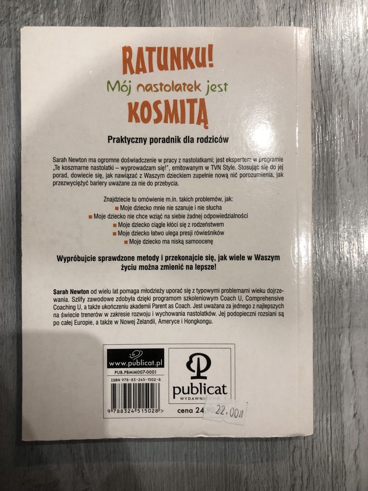 Książka „Ratunku mój nastolatek jest kosmitą”