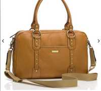 Шкіряна багатофункціональна сумка Storksak Leather кожаная сумка