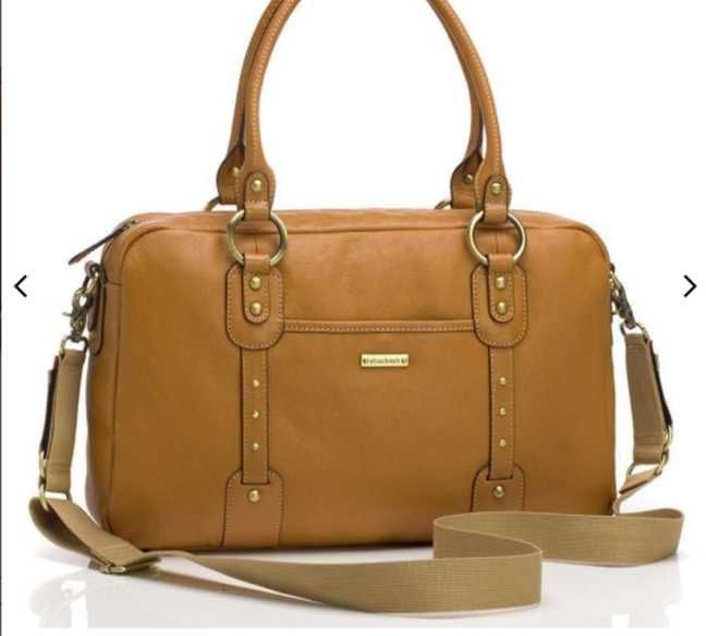 Шкіряна багатофункціональна сумка Storksak Leather кожаная сумка