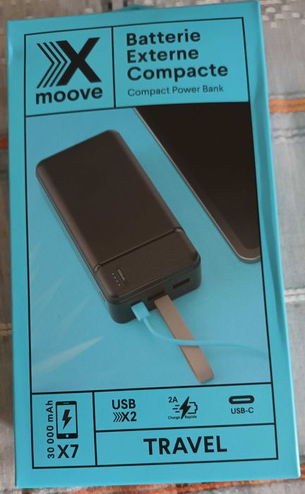 Повербанк . Универсальная мобильная батарея 30000mAh X moove