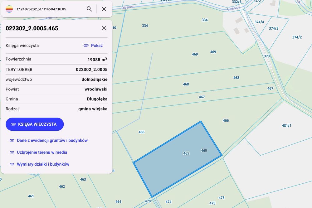 Na sprzedaż działka rolna w Brzeziej Łące pod Wrocławiem ~ 2ha