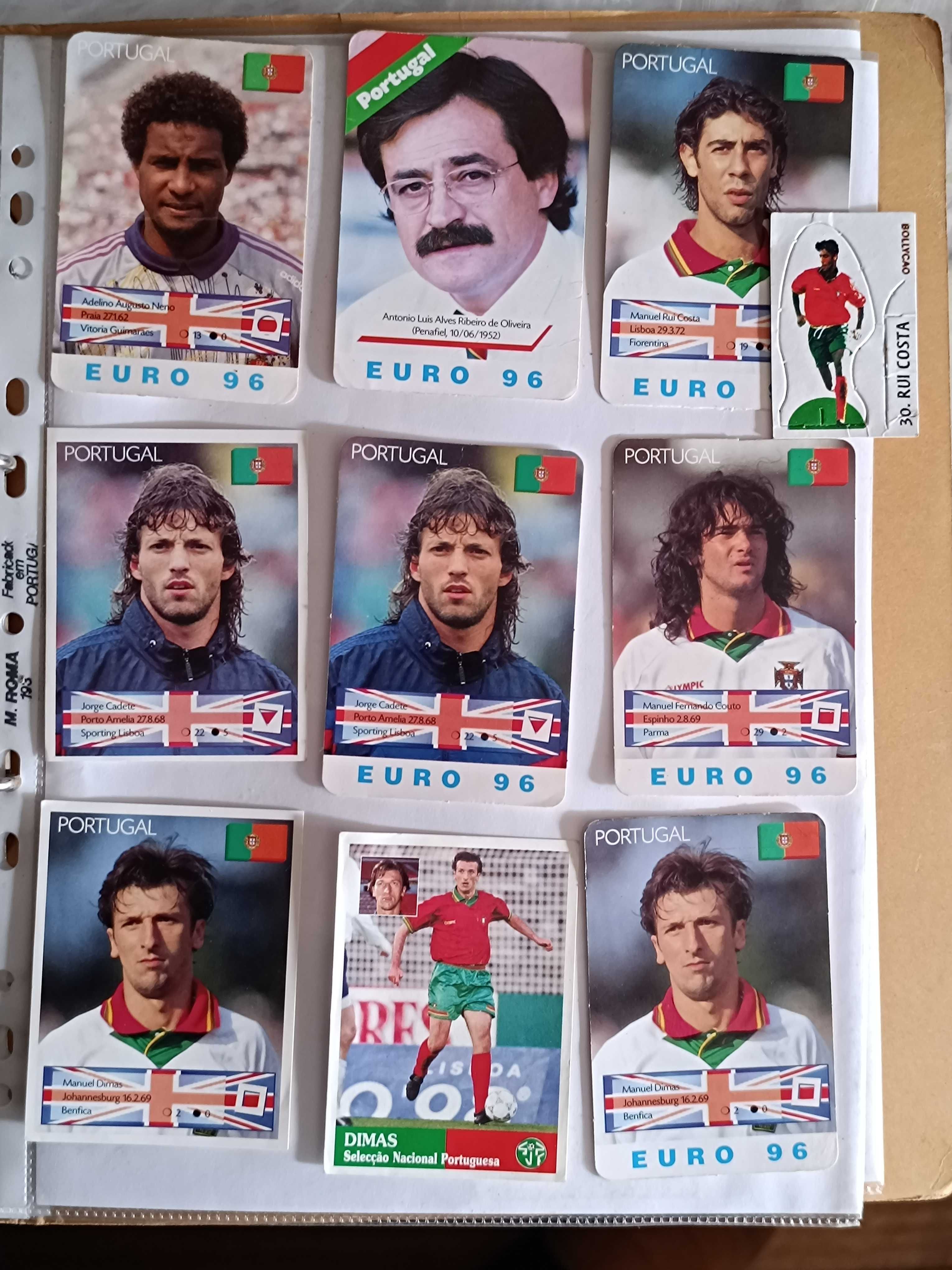 11 Autocolantes e 7 Calendários Eurocup 96