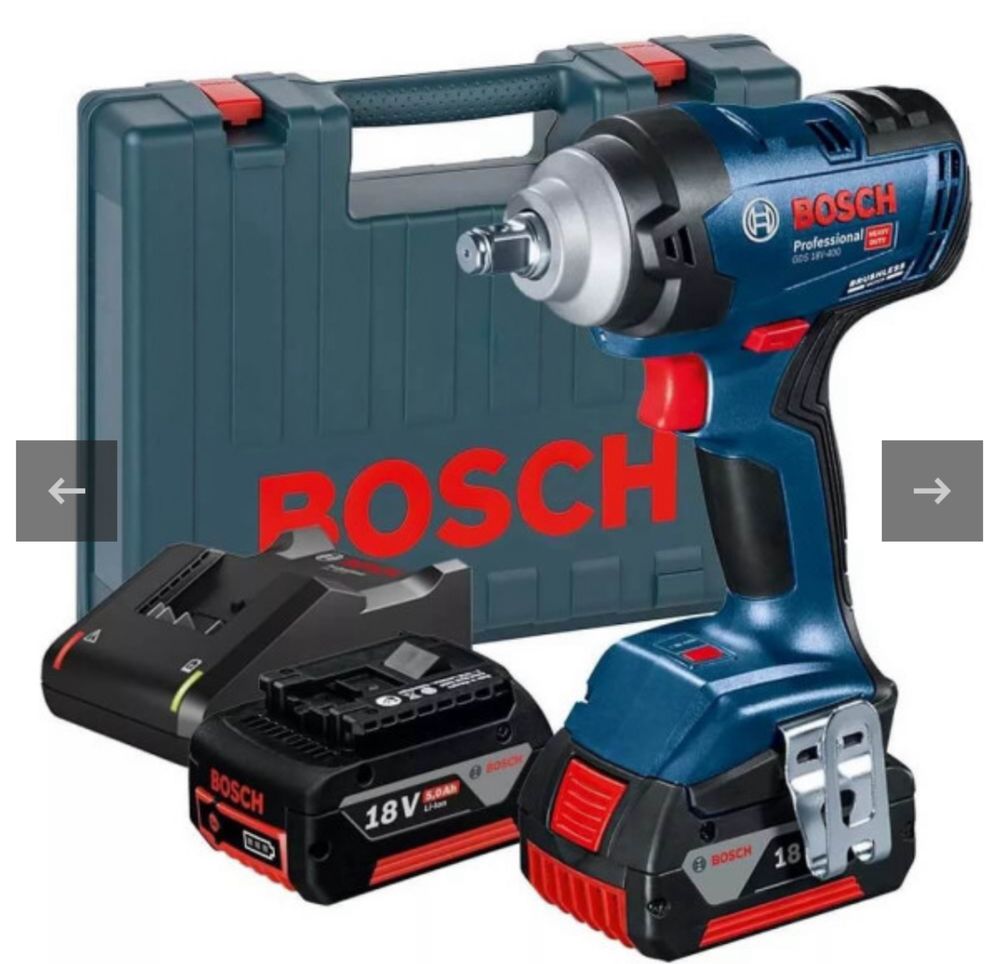 Гайковерт  Bosch 18V400 нm  2 ак -5,0 Am