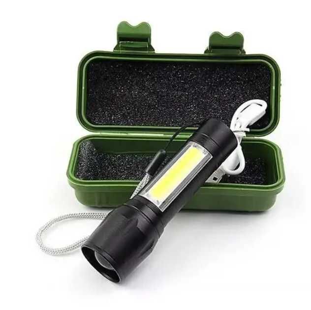 АКЦИЯ Ручной фонарик с кейсом BL 511 COB usb charge