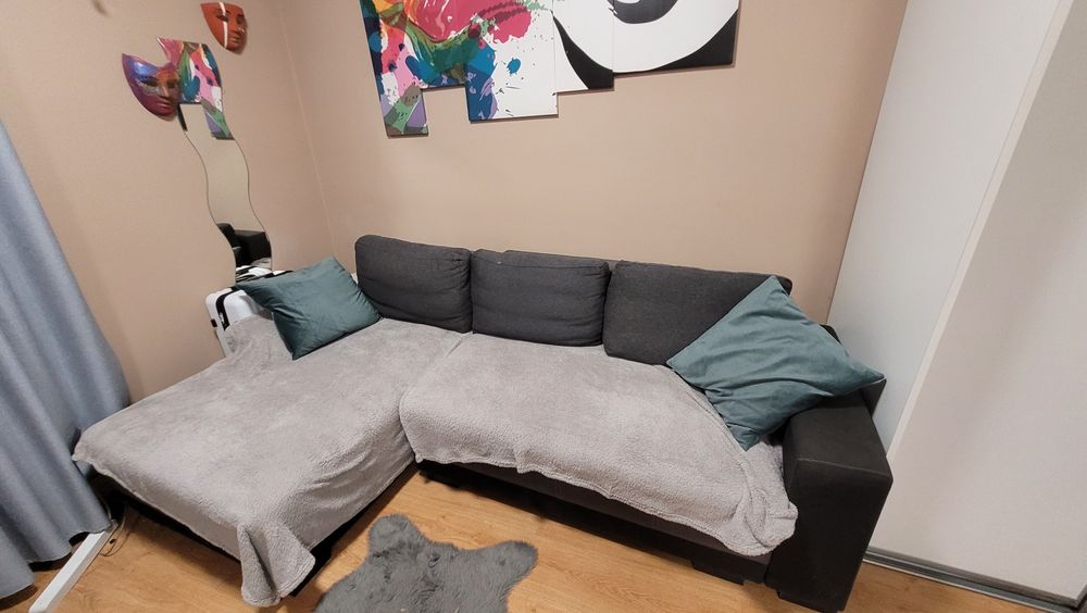 Narożnik z funkcją spania rogówka tanio