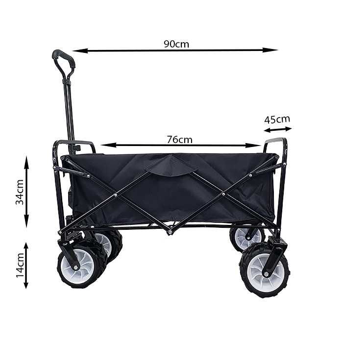 Wózek turystyczny campingowy plażowy składany transportowy + siatka