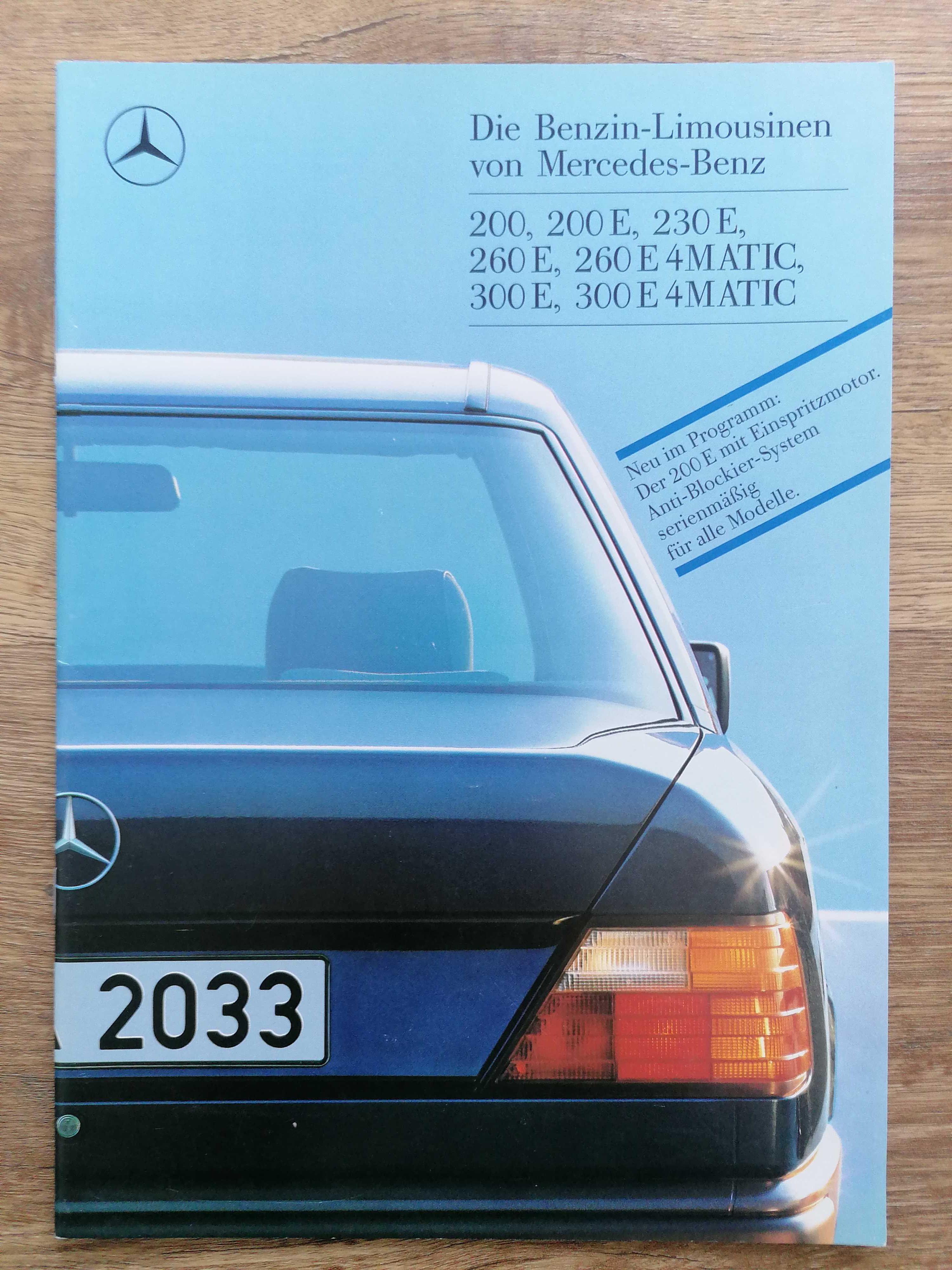 Prospekt Mercedes W124 200, 200E, 230E, 260E, 300E, 260E/300E 4 Matic