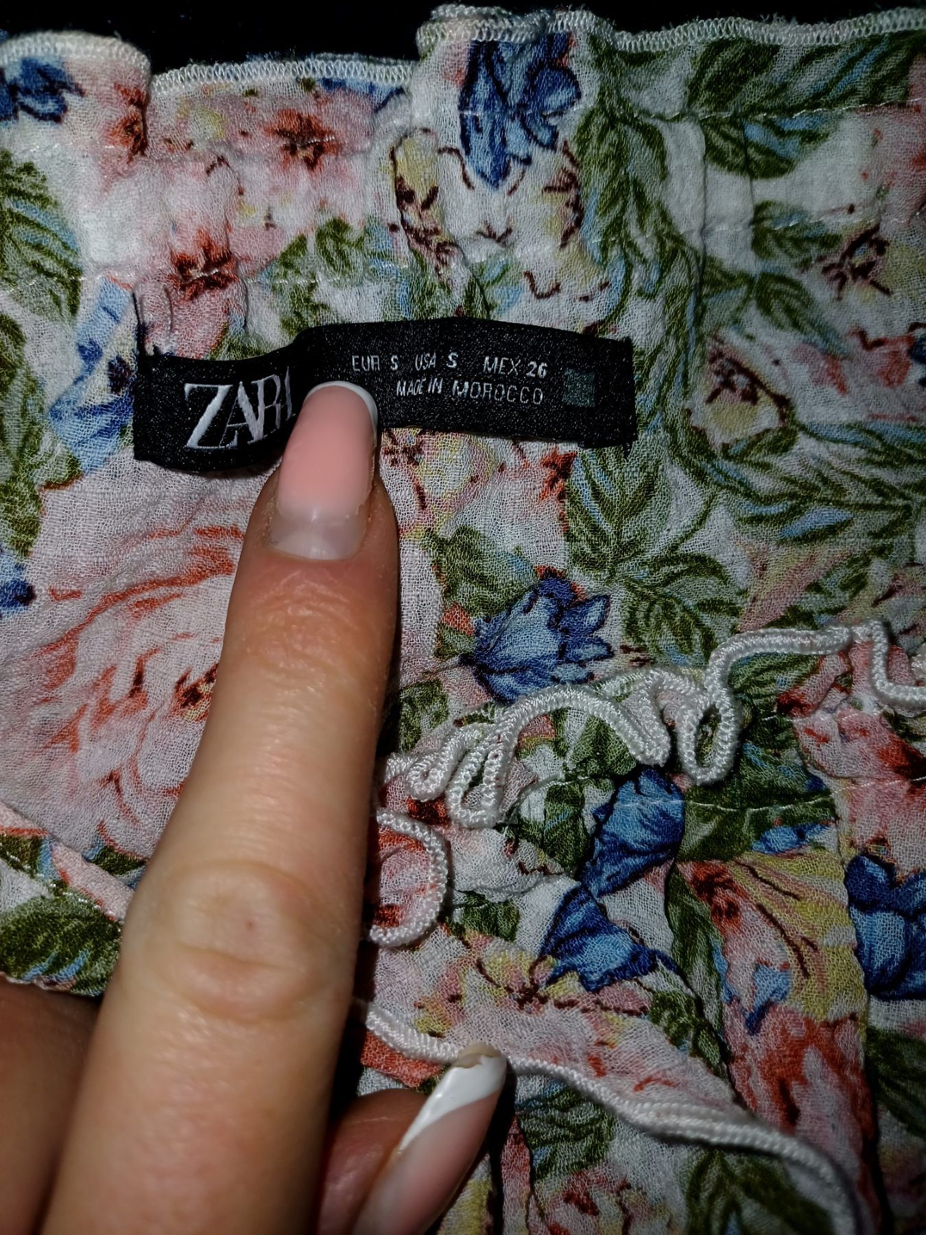 Zara блуза в цветочек