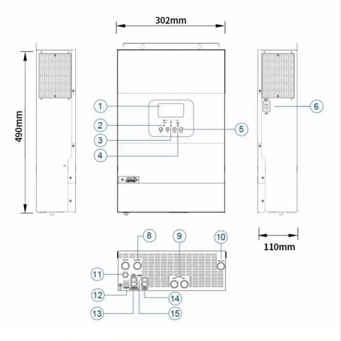 Інвертор Гібридний + Акумулятор Dipower комплект резервного живлення