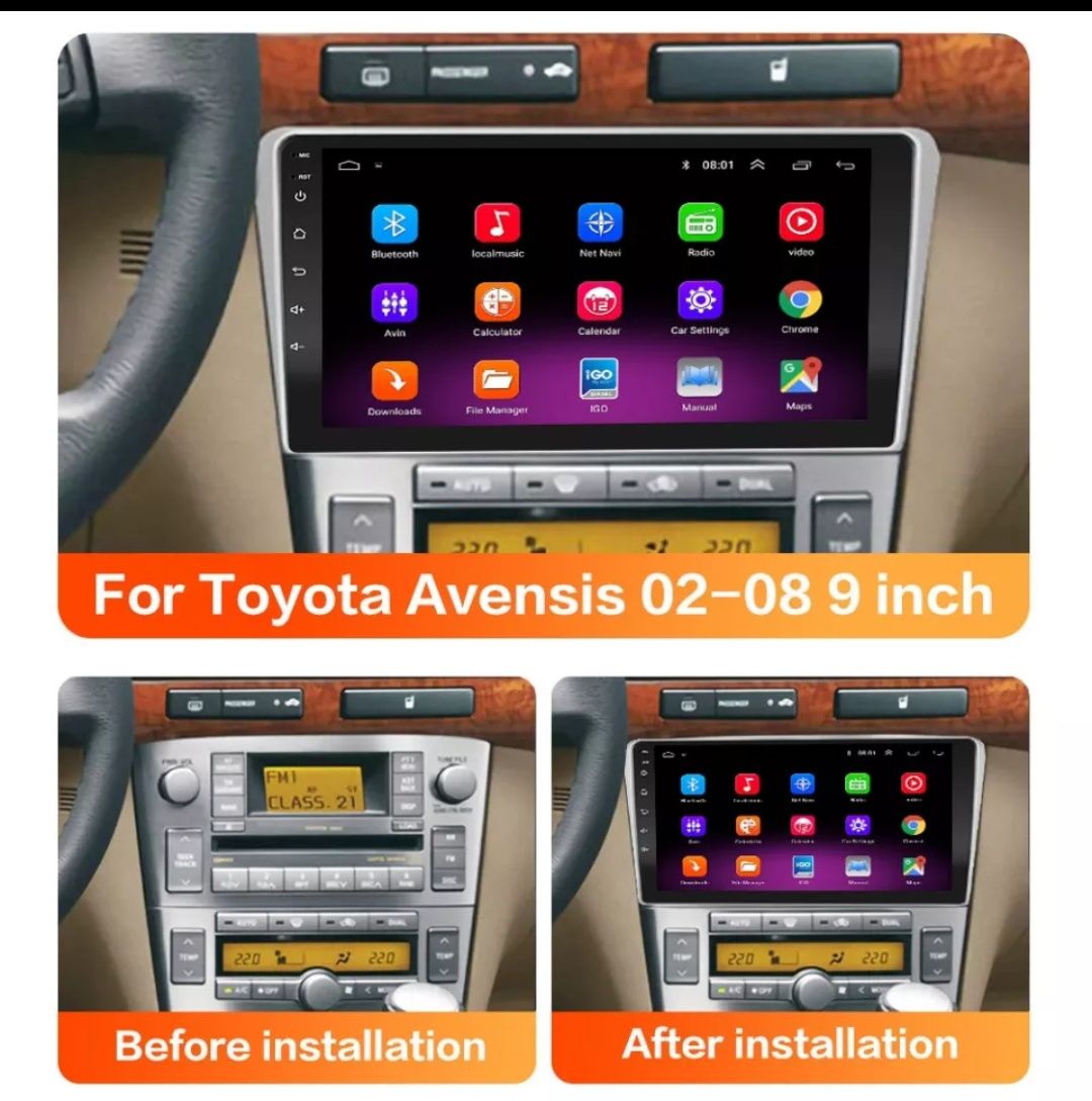 Штатная магнитола Toyota Avensis 2002-09г. Android 2/32gb