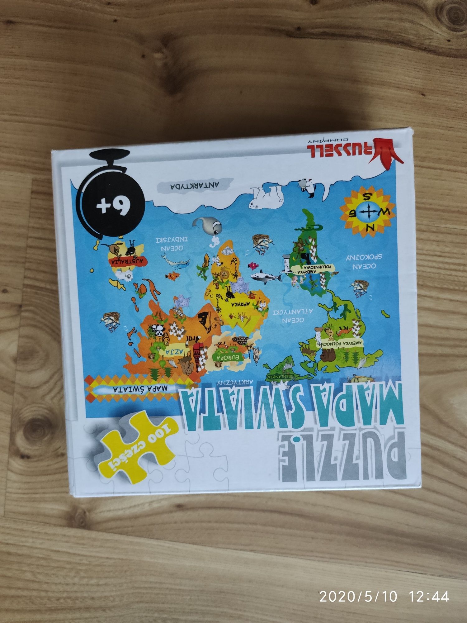 Sprzedam puzzle mapa świata 100 elementów