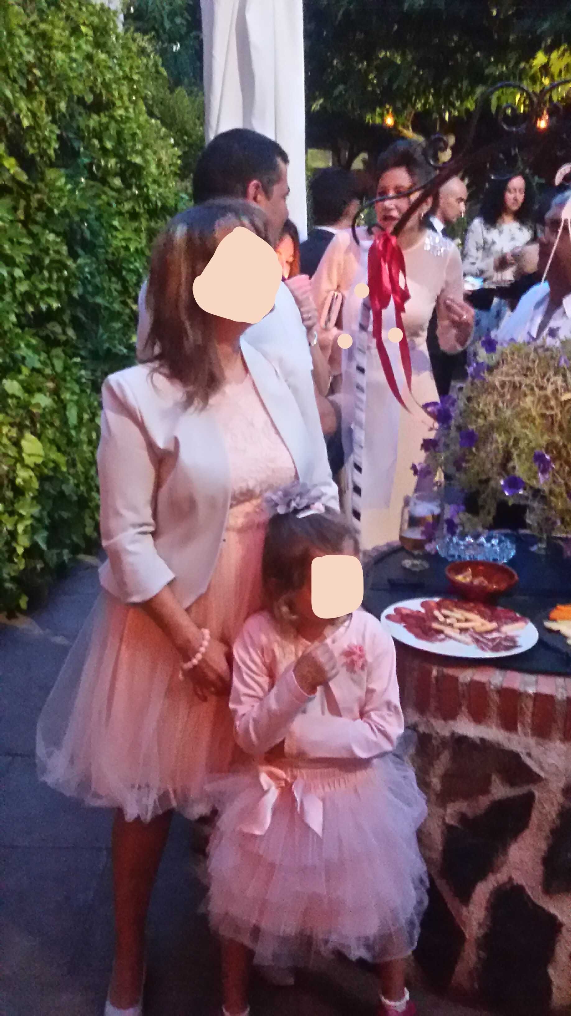 Sukienka tiulowa L/M kolor brzoskwiniowy