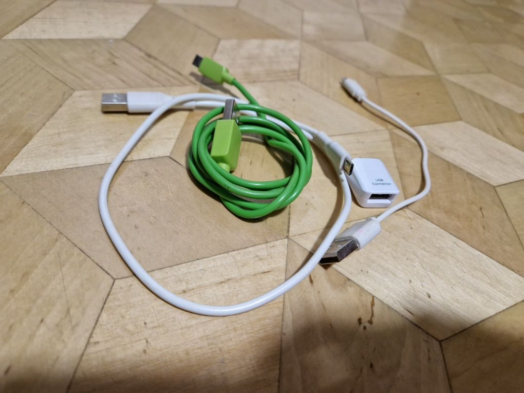 Kable micro usb i przejściówka