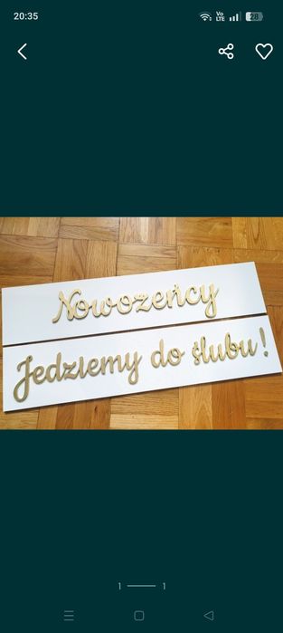 Tablice rejestracyjne ślubne wesele nowe