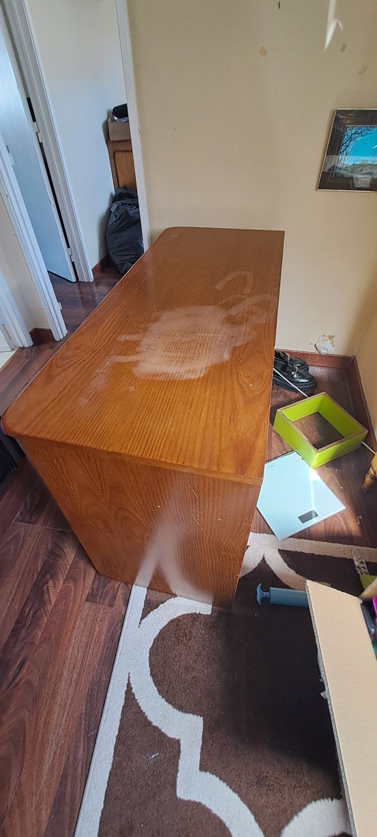 Mesa secretaria com gavetas